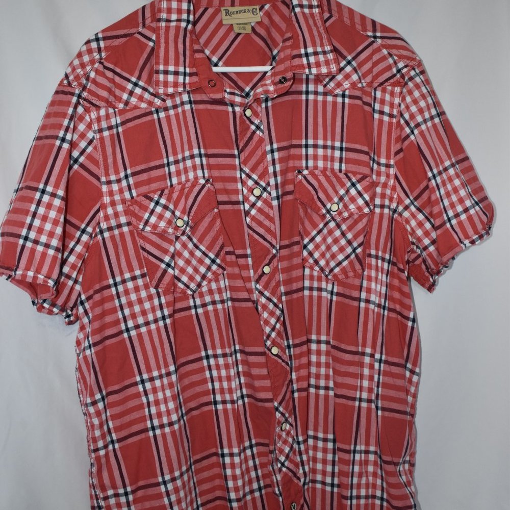 Roebuck And Co. Men's Short Sleeve Shirt Sz XXL